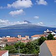 Le volcan Pico vu de l'île de Faial